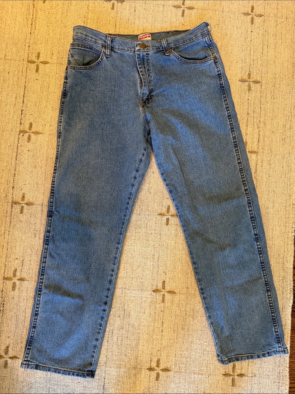 Wrangler Men's Straight Leg Blue Jeans